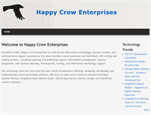 Tablet Screenshot of happycrow.com